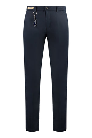 Stretch cotton trousers-0